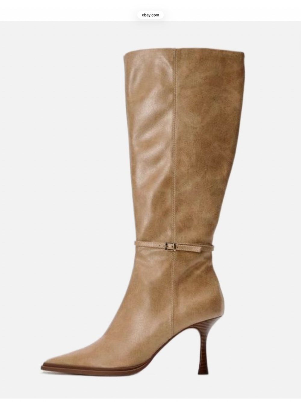 Zara Faux Leather Knee High Riding Boot